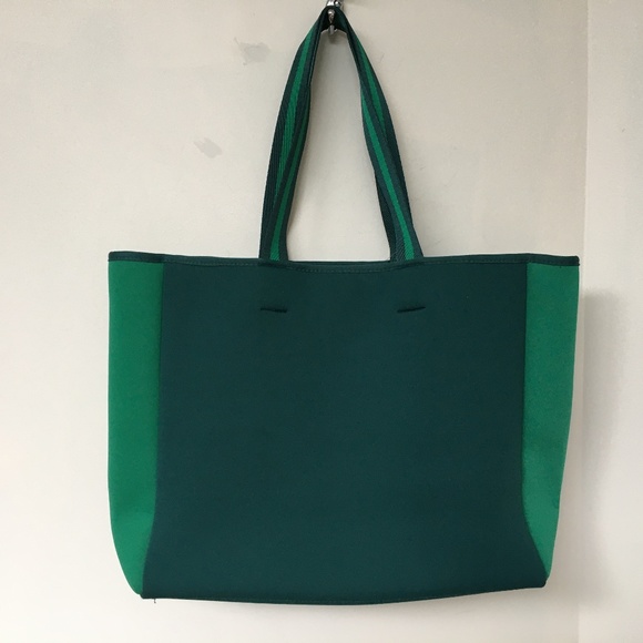 New SUMMERSALT The Perfect Beach Tote Neoprene Bag in Blue / Green - Picture 2 of 5